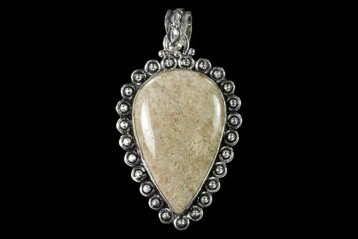 Million Year Old Fossil Coral Pendant - Indonesia #143696